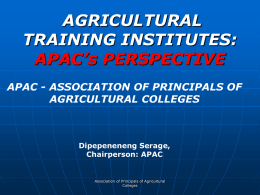 CAREER OPPORTUNITIES IN AGRICULTURTE