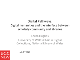 NLW Research Programme in Digital Collections
