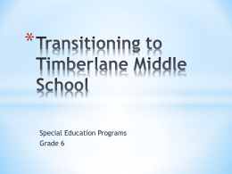 TMS Transition to 6th Grade - Hopewell Valley Regional