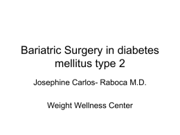 Bariatric Surgery - Josephine Carlos