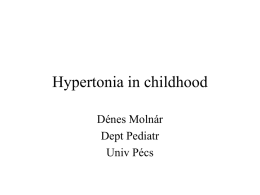 Hypertonia in childhood - PTE KK