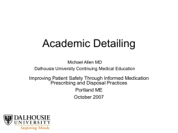 Academic Detailing - University of New England