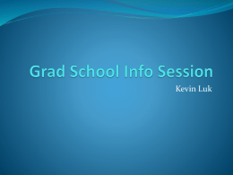 Grad School Info Session - University of British Columbia