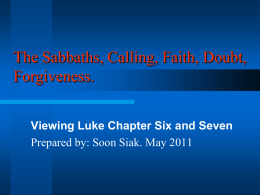 Luke Chapter 6 & 7