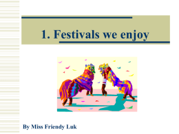 Festivals we enjoy