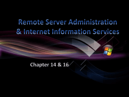 Remote-IIS - Network.nwtc.edu