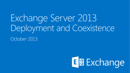 Exchange Deployment and Coexistence