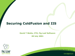 Securing ColdFusion and IIS