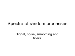 Spectra of random processes