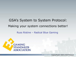 Diapositiva 1 - Gaming Standards Association