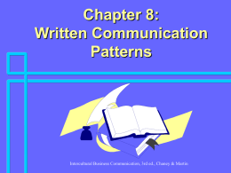 Chapter 5: Written Communication Patterns