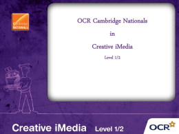 Cambridge Nationals in Creative iMedia (Level 1/2)