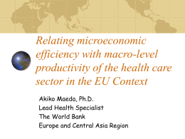 Relating microeconomic efficiency with macro