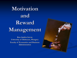 Motivation and Reward Management