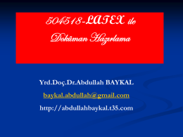 Slayt 1 - Dr.Abdullah BAYKAL
