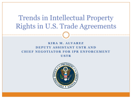 Trends in Intellectual Property Rights in U.S. Trade