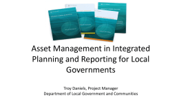 Asset Management in Integrated Planning and Reporting for
