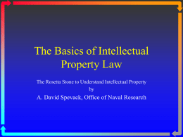 The Basics of Intellectual Property Law