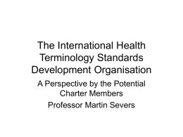 The International Health Terminology Standards Development