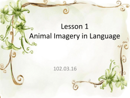 L1: Animal Imagery in Language