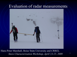 MSU Talk, 03/23/07: Microwave Radar for glaciology, snow