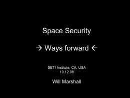 Space Security - SETI Institute
