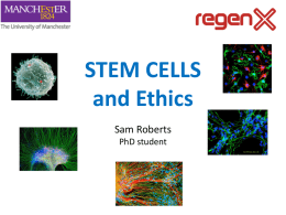 STEM CELLS - Faculty of Life Sciences