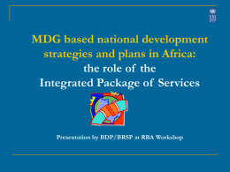 MDGs-PRSP link (13 January 2006)