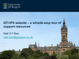 QTI-IPS website – a whistle-stop tour of support resources