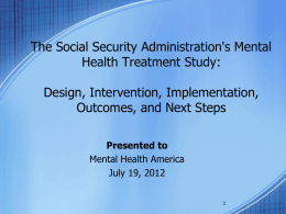 The Social Security Administration's Mental Health