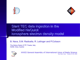 Slant TEC data ingestion in the Modified NeQuick