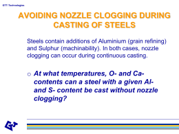 AVOIDING NOZZLE CLOGGING DURING CONTINUOUS CASTING …