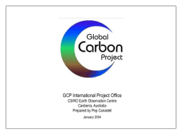 Slide 1 - Global Carbon Project