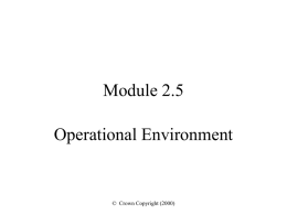 Module 2.5 Operational Environment
