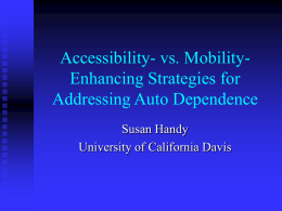 Planning for Accessibility: Definitions and Measures
