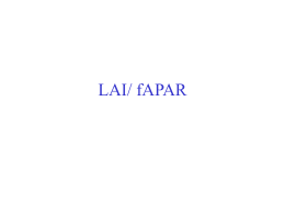 LAI/ fAPAR - UCL Department of Geography