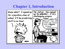 Chapter 1, Introduction