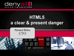 HTML5 a clear & present danger