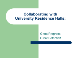 Collaborating with University Residence Halls: