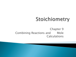 Stoichiometry - Cathedral High School