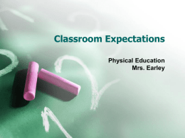 Classroom Expectations - Hall Township High School