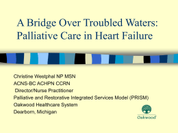 Palliative Care: A Bridge Over Troubled Waters