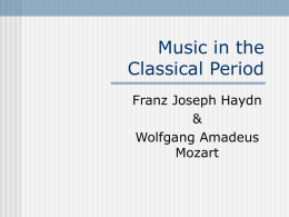 Music in the Classical Period