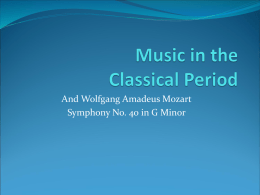Music in the Classical Period