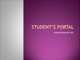 Student’s portal