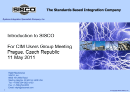 Introduction to SISCO For CIM Users Group Meeting San