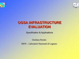 OGSA OVERVIEW - LNL-INFN