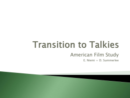 Transition to Talkies