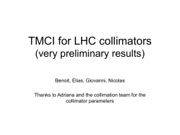 TMCI for LHC collimators