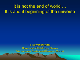 It is not the end of world … It is about beginning of the